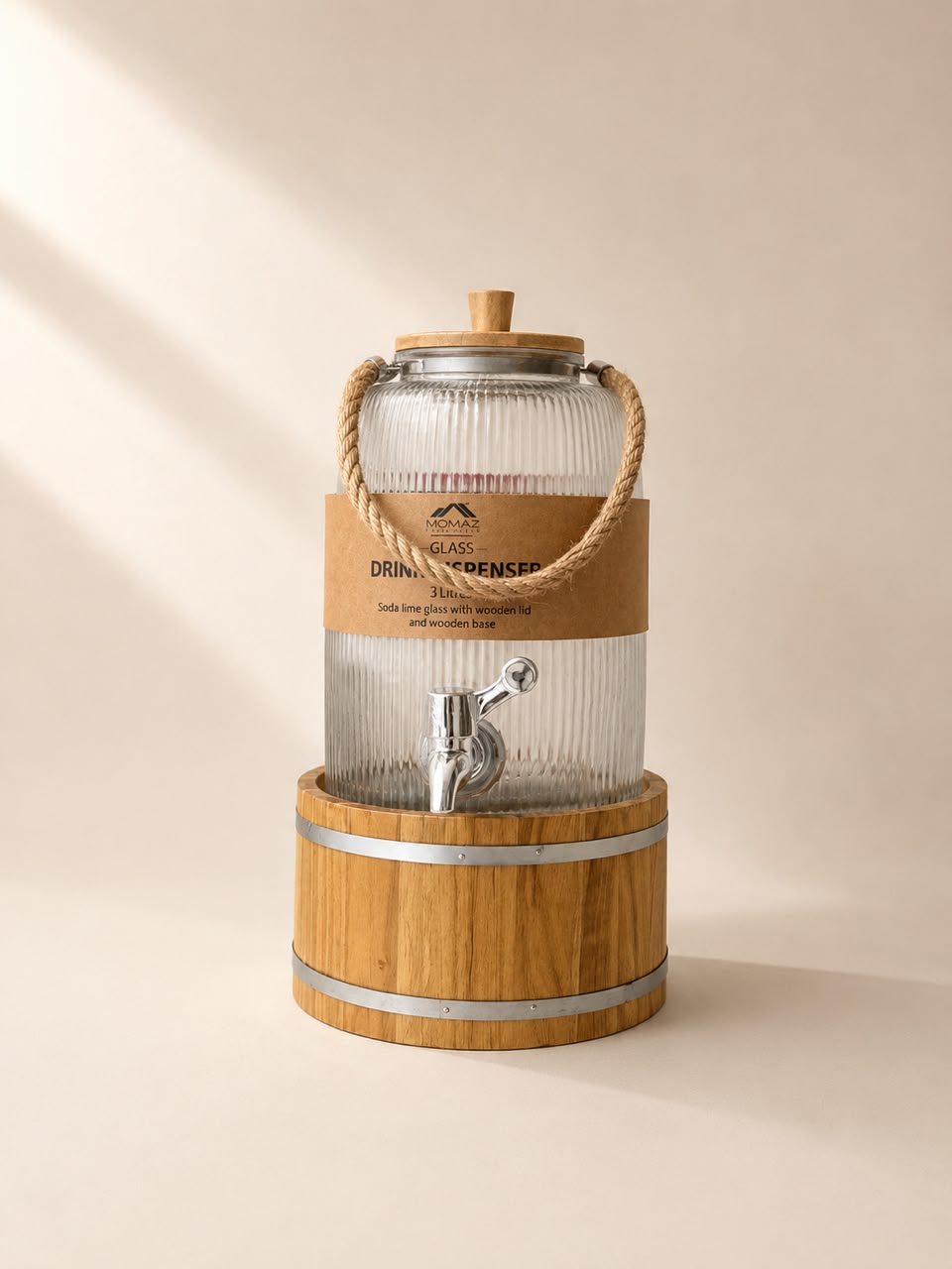 Glass Beverage Dispenser 3L