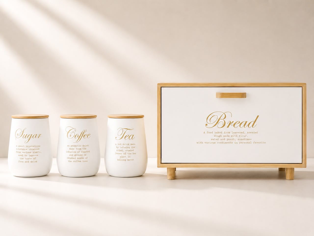 Bread Box & Kitchen Storage Set
