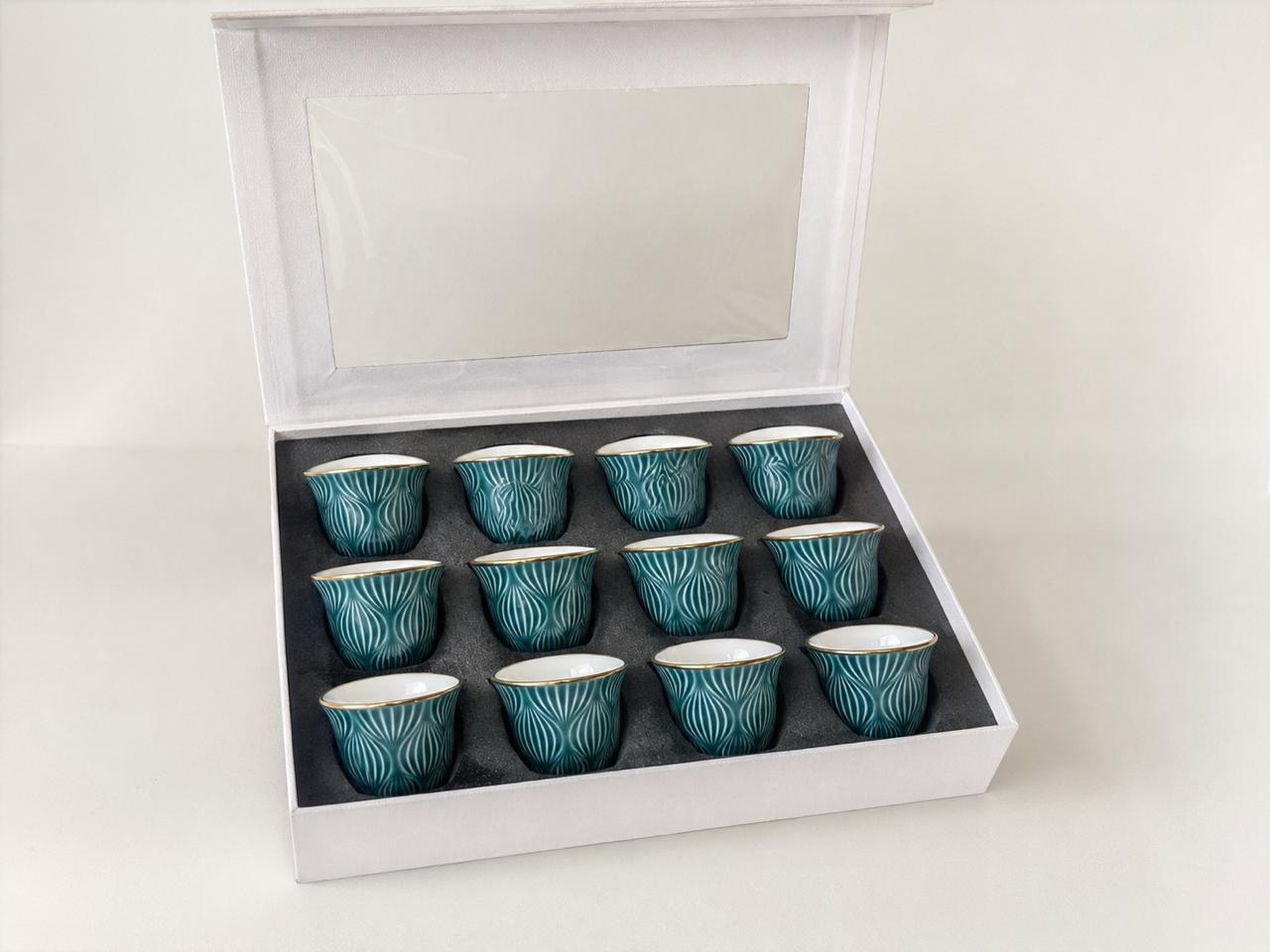 Coffee Cups – Turquoise (12-Piece Set)