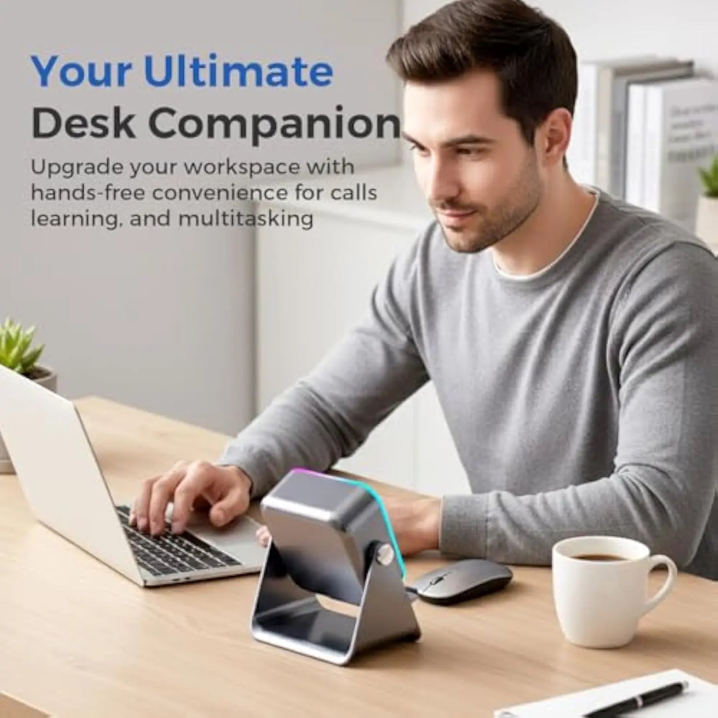 5-in-1 Wireless Induction Bluetooth Speaker Adjustable Phone Stand