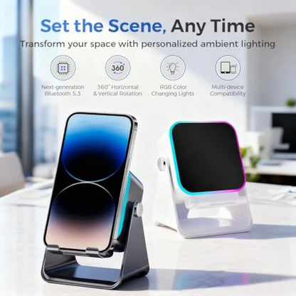 5-in-1 Wireless Induction Bluetooth Speaker Adjustable Phone Stand