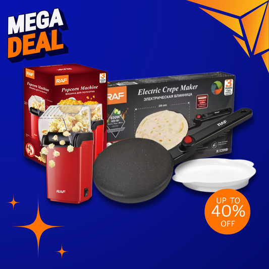Popcorn Maker 2L + Household Crepe Maker