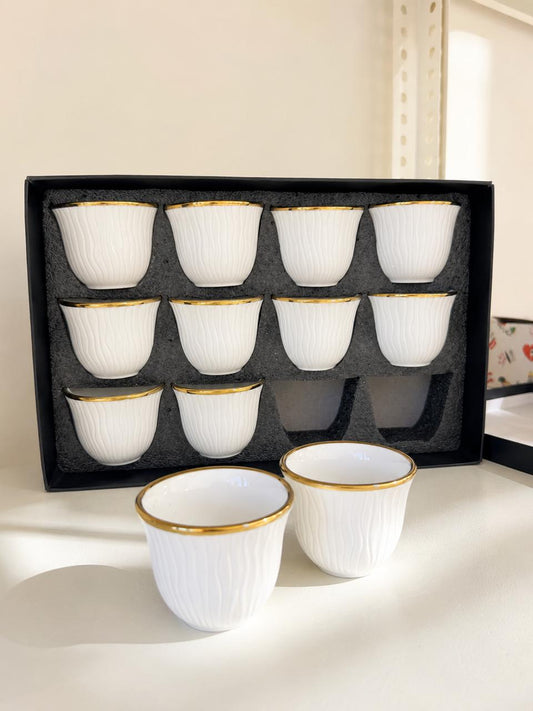 Kanar Coffee Cups – Off White (12-Piece Set)