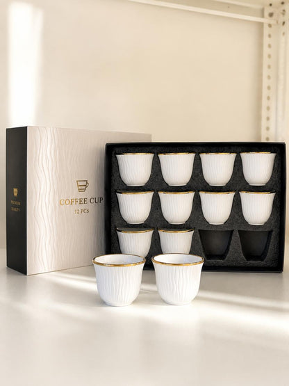 Kanar Coffee Cups – Off White (12-Piece Set)