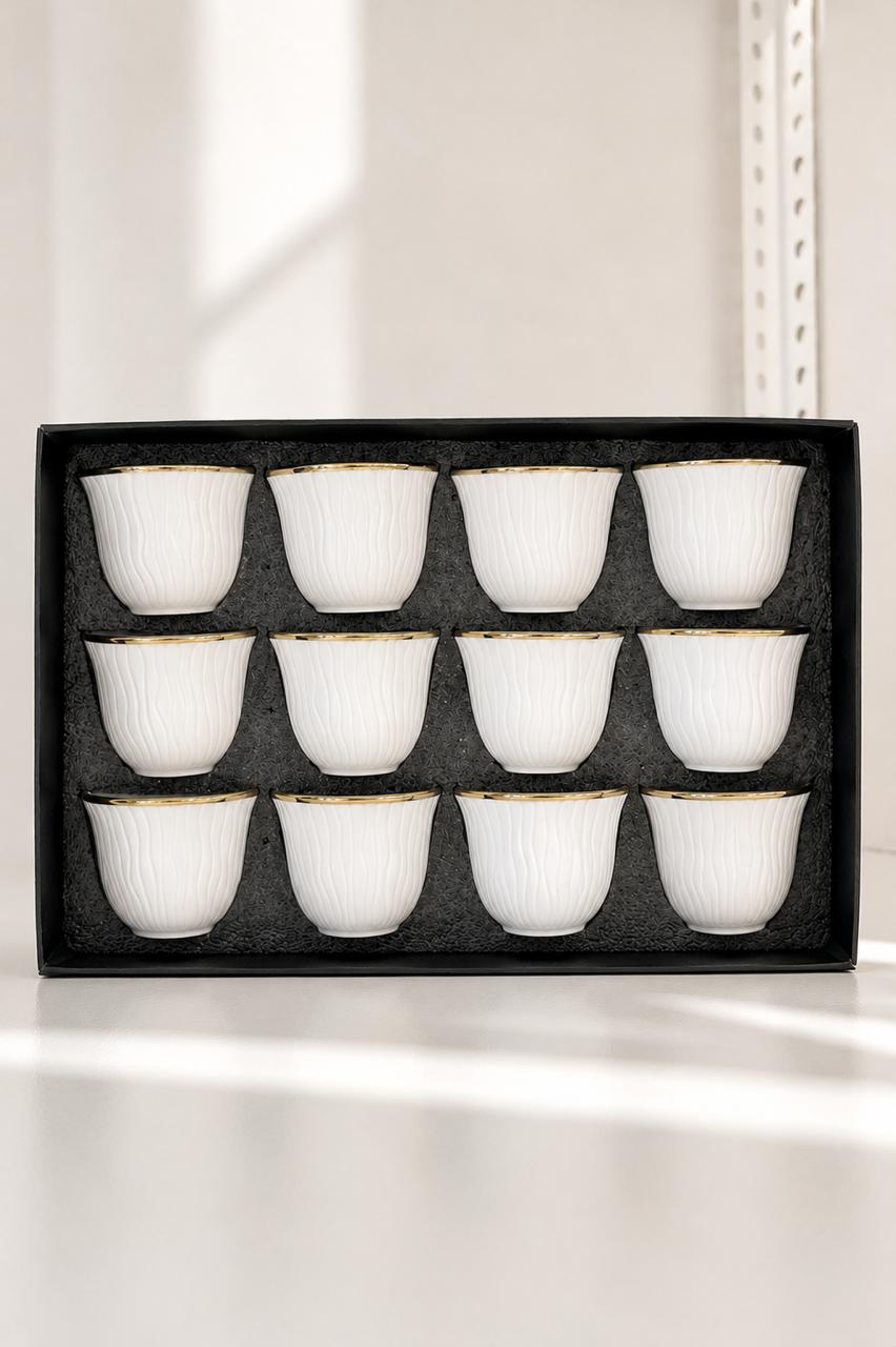 Kanar Coffee Cups – Off White (12-Piece Set)