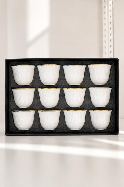 Kanar Coffee Cups – Off White (12-Piece Set)
