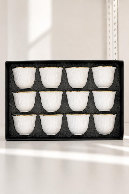 Kanar Coffee Cups – Off White (12-Piece Set)