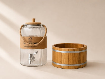 Glass Beverage Dispenser 3L