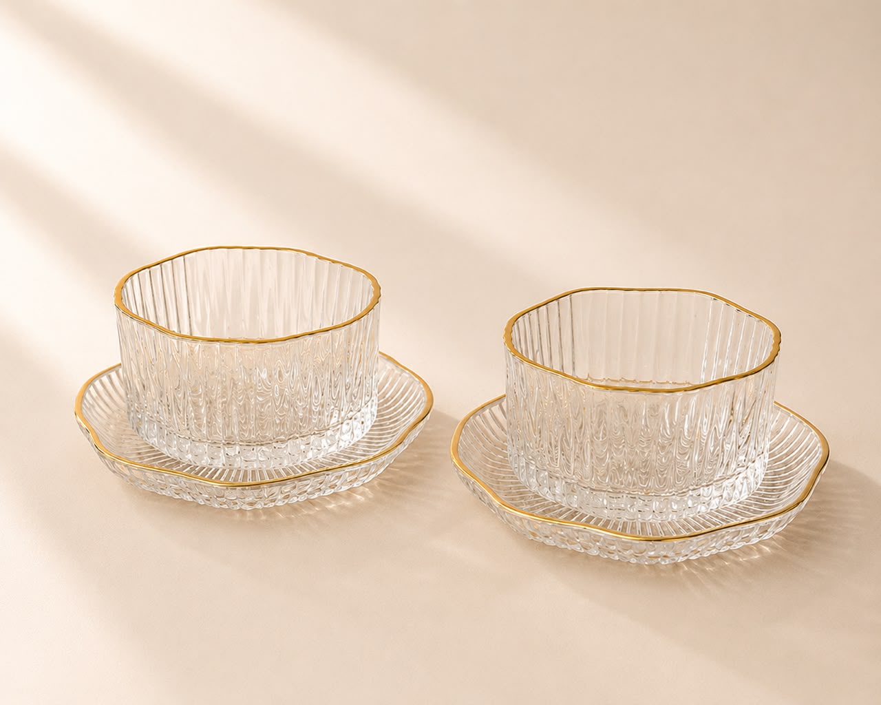 Dessert Bowl with Saucers (12-Piece Set)