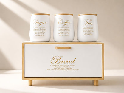 Bread Box & Kitchen Storage Set