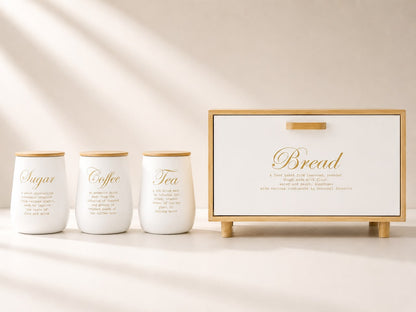 Bread Box & Kitchen Storage Set