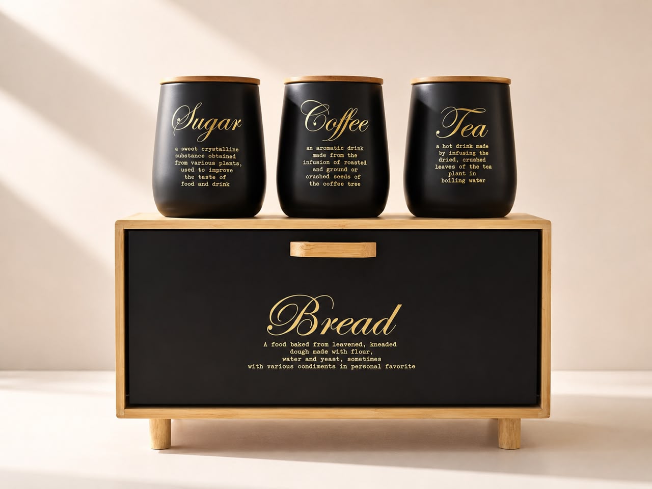 Bread Box & Kitchen Storage Set